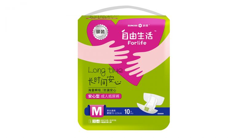 自由生活銀裝成人紙尿褲 M碼-