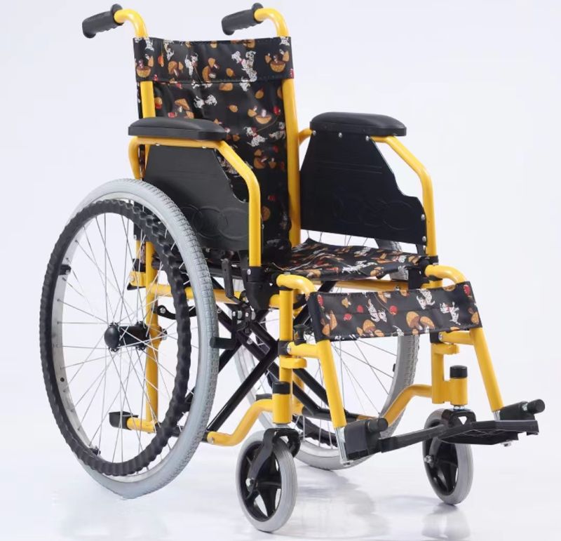 鋼管烤漆兒童輪椅-