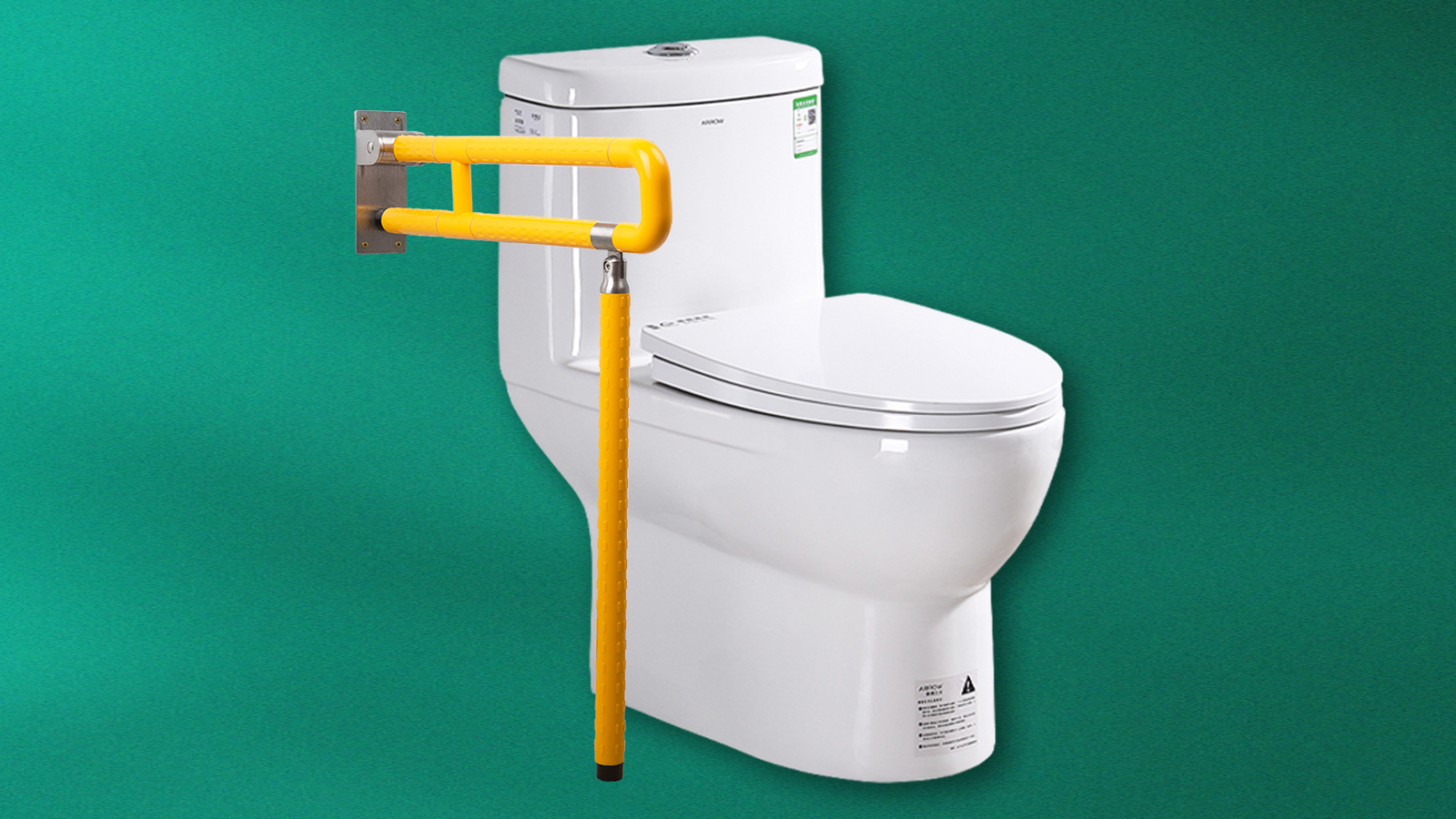 Foldable toilet armrest