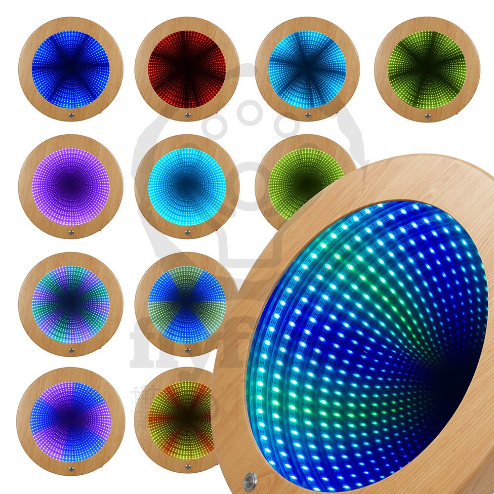 WO0D GRAIN CIRCULARABYSS MIRROR