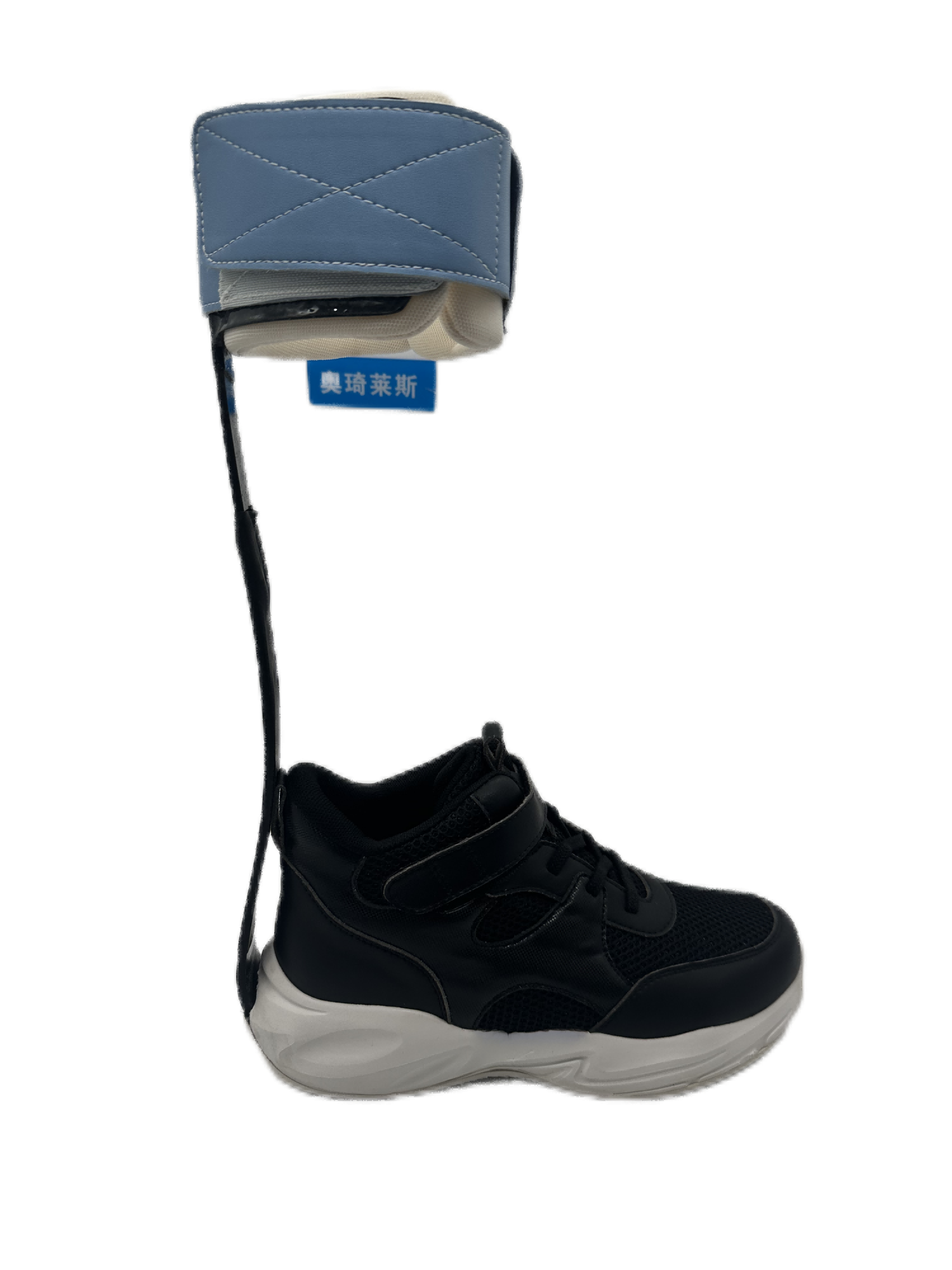 Carbon fiber orthosis for lower limbs (embedded in soles)